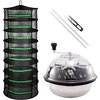 Ipower 19" Bowl Trimmer and Closed Drying Rack 2ft 8-Layer GLTRIMBOWL19LDRYRCLOSED2L8